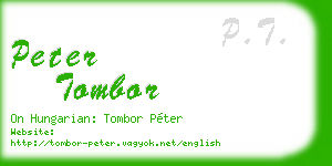 peter tombor business card